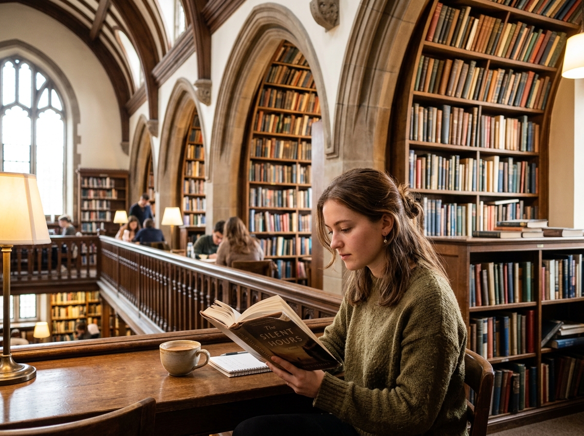 Student in Library